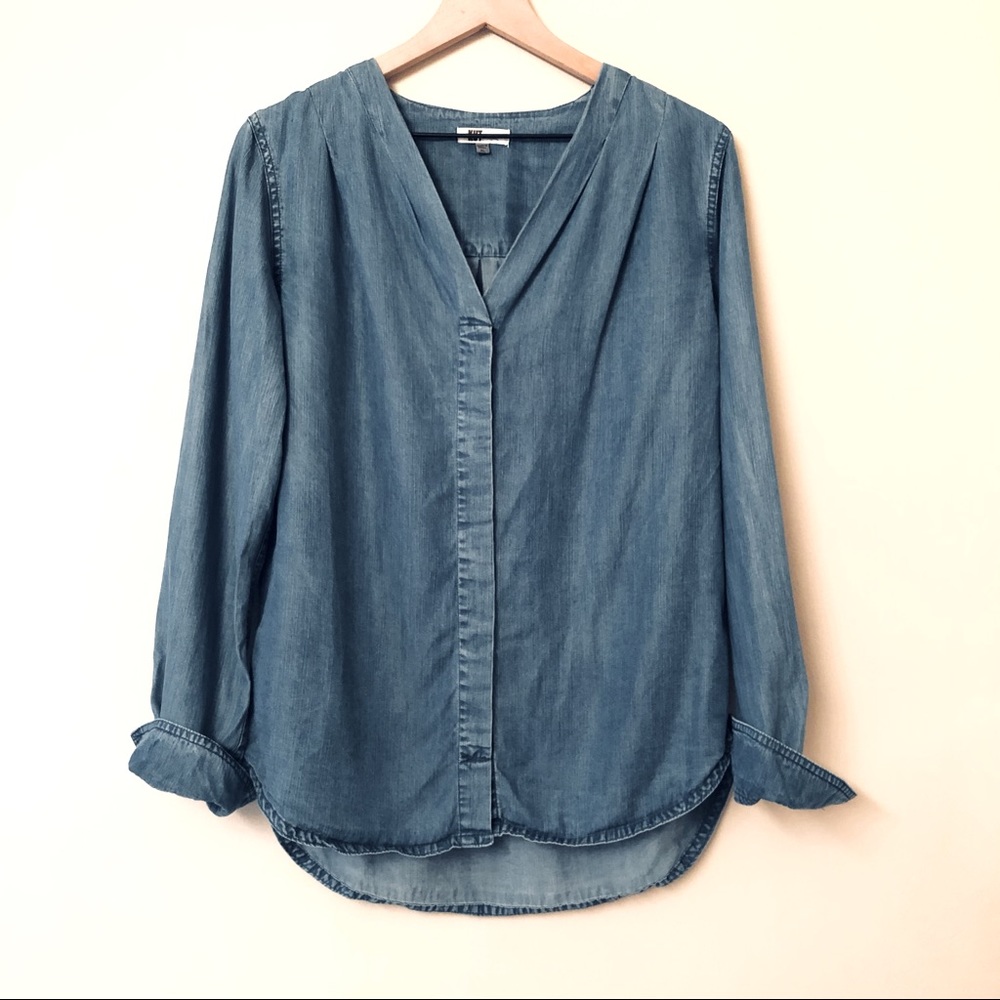 KUT from the Kloth Lyocell Chambray Top Size XL